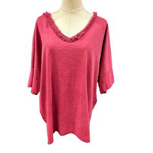 MARISIMA Made in Italy TOP Tunic One Size Dusty Rose Lagenlook Oversized Relaxed